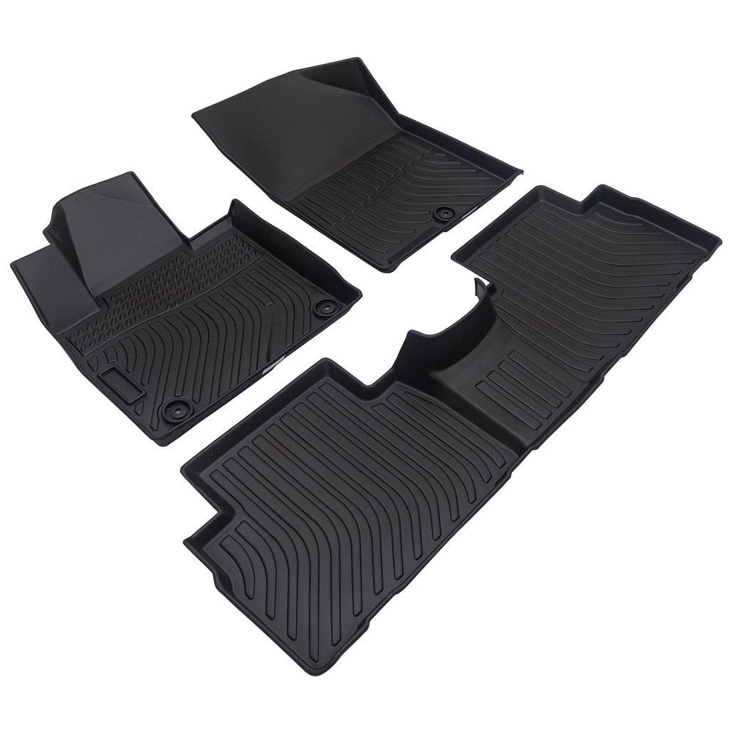 Set of 2 3D Floor Mats for Hyundai Santa Fe (2019–2020) TPE Rubber All Weather