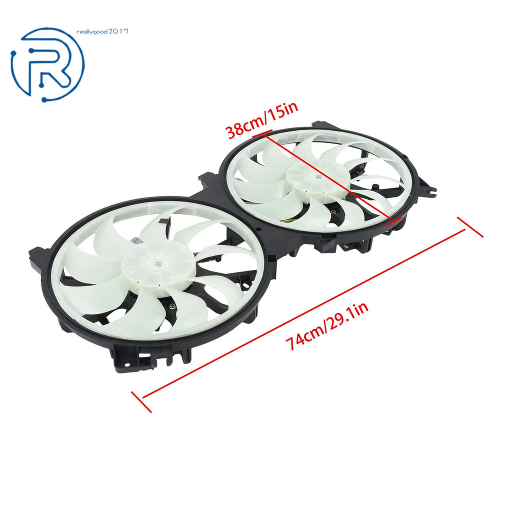 Radiator Condenser Cooling Fan Assembly for Nissan Maxima (2009-2014)