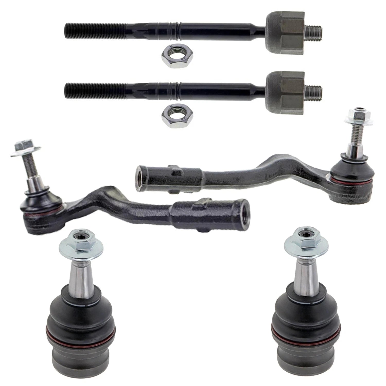Set of 4 Mevotech Supreme Inner Outer Tie Rods & Lower Ball Joints for A4 A5 S5 (2010–2016)