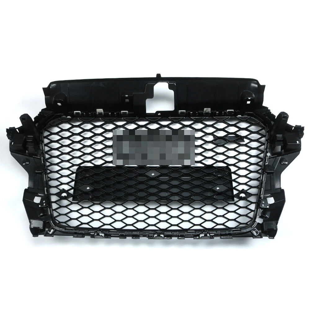 RS3 Style Front Grille for Audi A3 S3 8V (2013–2016) Gloss Black Replacement