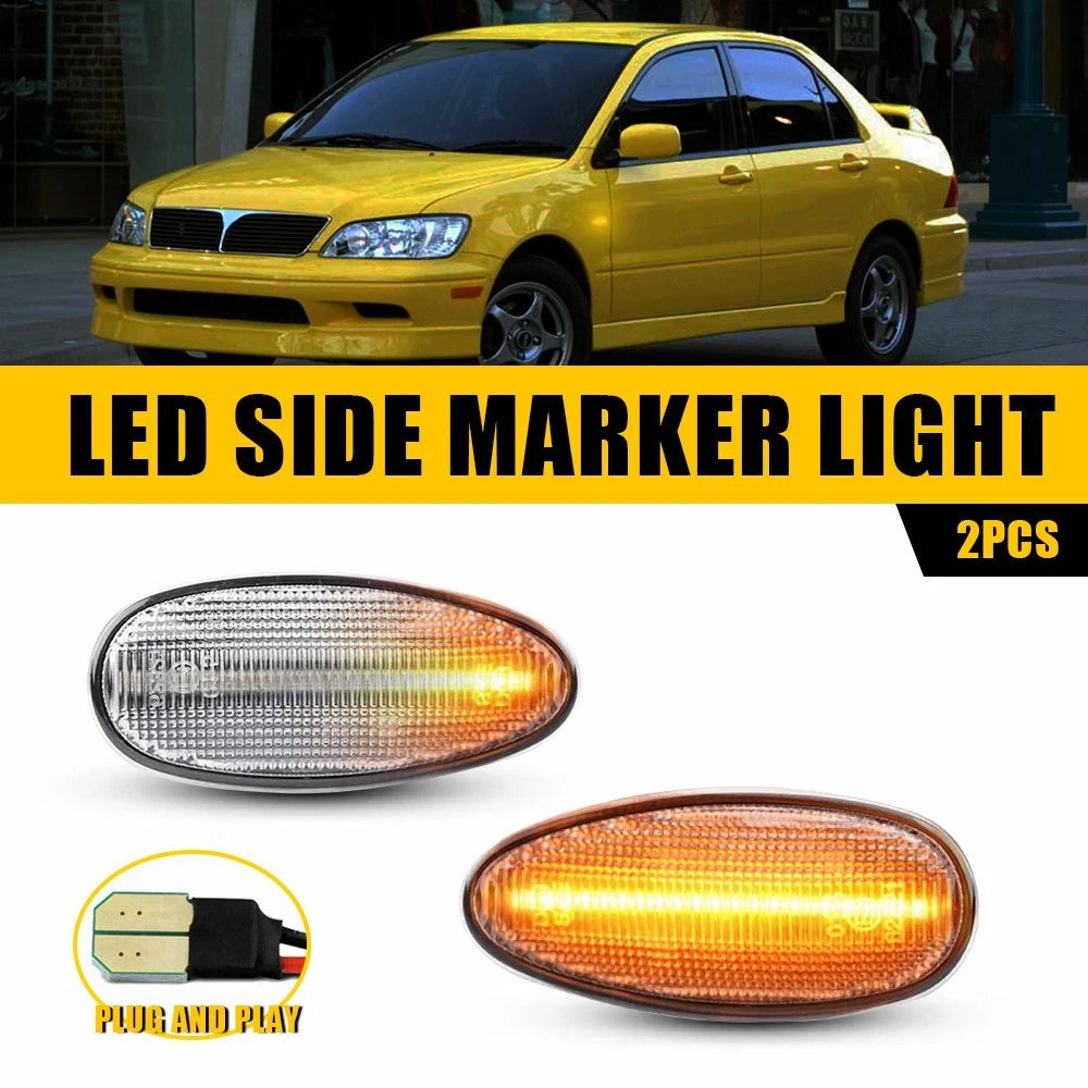 Set of 2 Front Side Marker Turn Signal Lights for Mitsubishi Lancer (2002–2006)