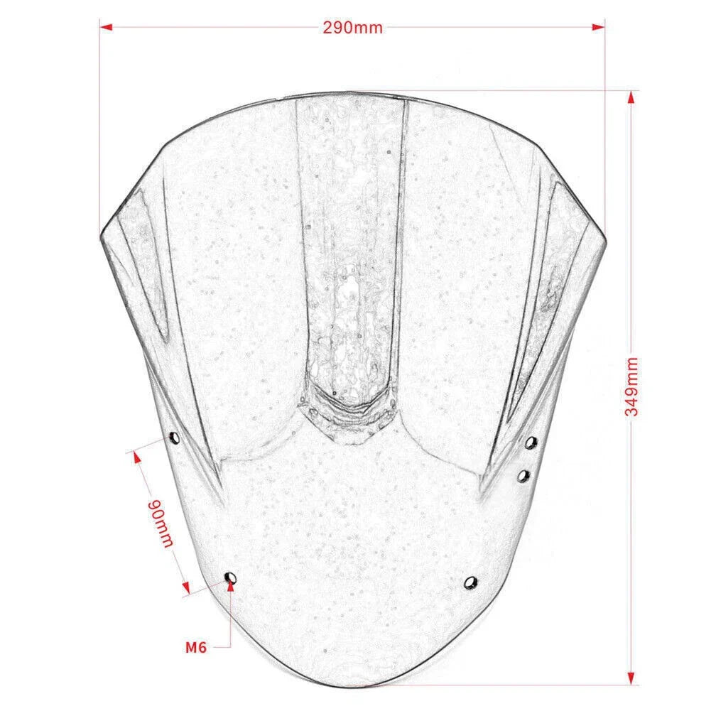 Windshield w/ Bolts Bracket for Yamaha MT09 FZ09 (2013-2016)