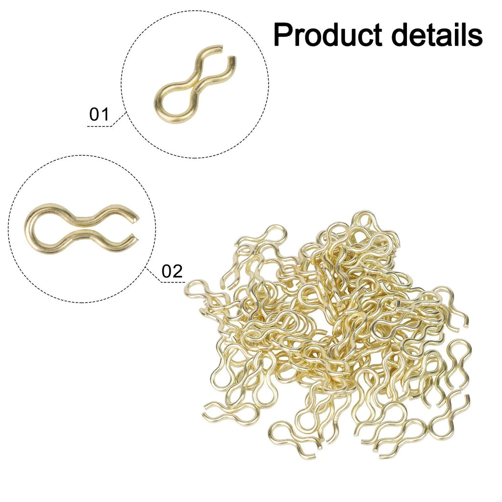 100pcs Fishing Sinker Eyelets for Bass Fishing (Stainless Steel)