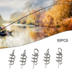 50pcs Lure Pogo Pins Spring Lock Pin Stainless Steel for Fishing Gear