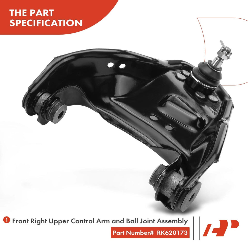 2X Front Upper Control Arms with Ball Joints for Chevy Blazer S10 (1994-2005)