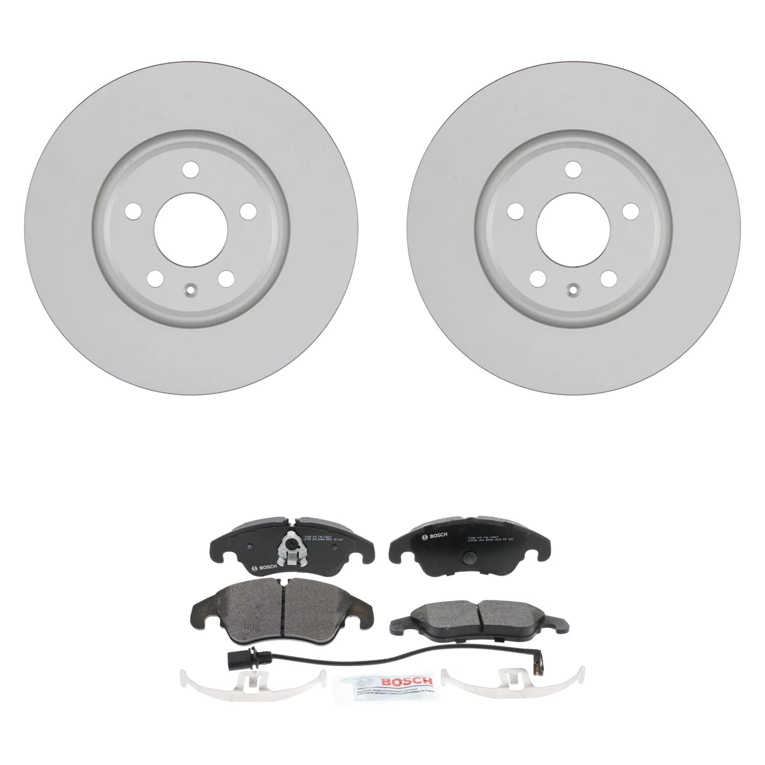 Set of 2 Bosch Quietcast 320mm Disc Brake Rotors for Audi A4 A5 Q5 (2008–2020)