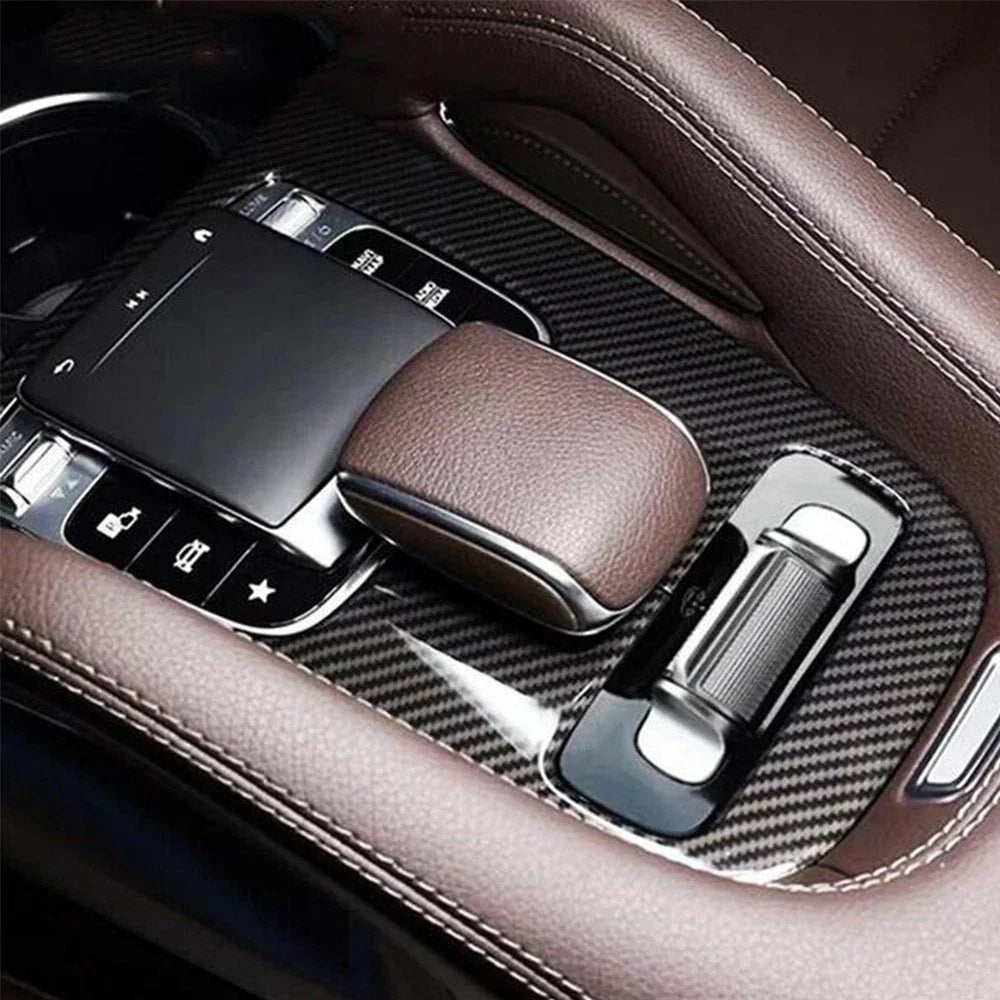 Carbon Fiber ABS Central Gear Shift Panel Trim for Mercedes Benz X167 W167 (2020-2023)