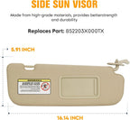 Right Sun Visor for Hyundai Elantra (2011–2015) 852103X000TX Beige