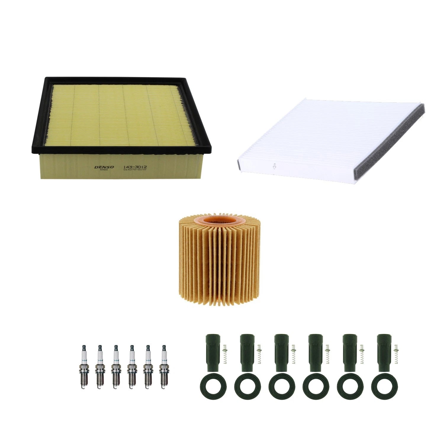 Tune Up Kit with NGK 6 Spark Plugs & Boots for ES350 RX350 Highlander (2007–2019)