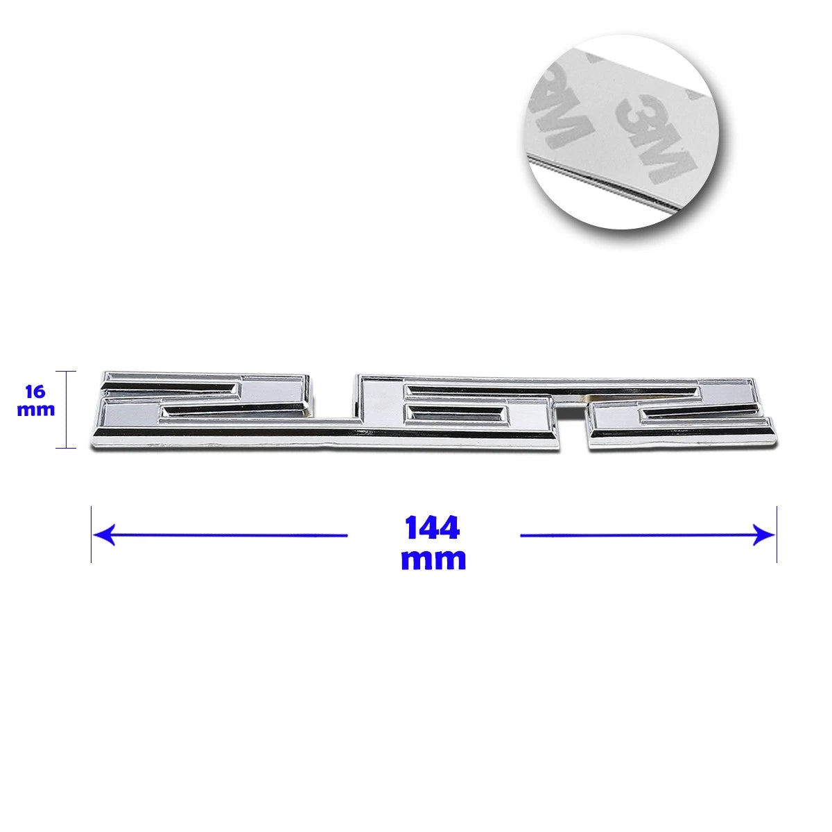 3D Polished Metal Decal Emblem for Chevrolet Pickup