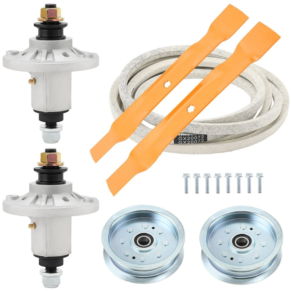 Mower Deck Rebuild Kit for JD La115 100 Series (Fits Spindles Pulleys Blades)