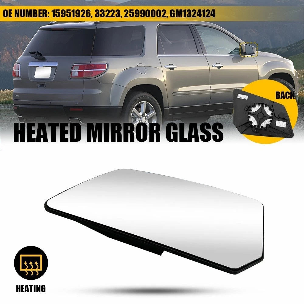 Heated Rear View Mirror Glass Set for Chevrolet Traverse (2009–2016)