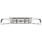 Chrome Mesh Grille Headlight Bezels for Ford F150 F250 F350 Bronco (1992–1997)