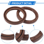 2X Oil Seal Rotary Shaft Seal FKM Rubber 45x58x7mm for Various Models