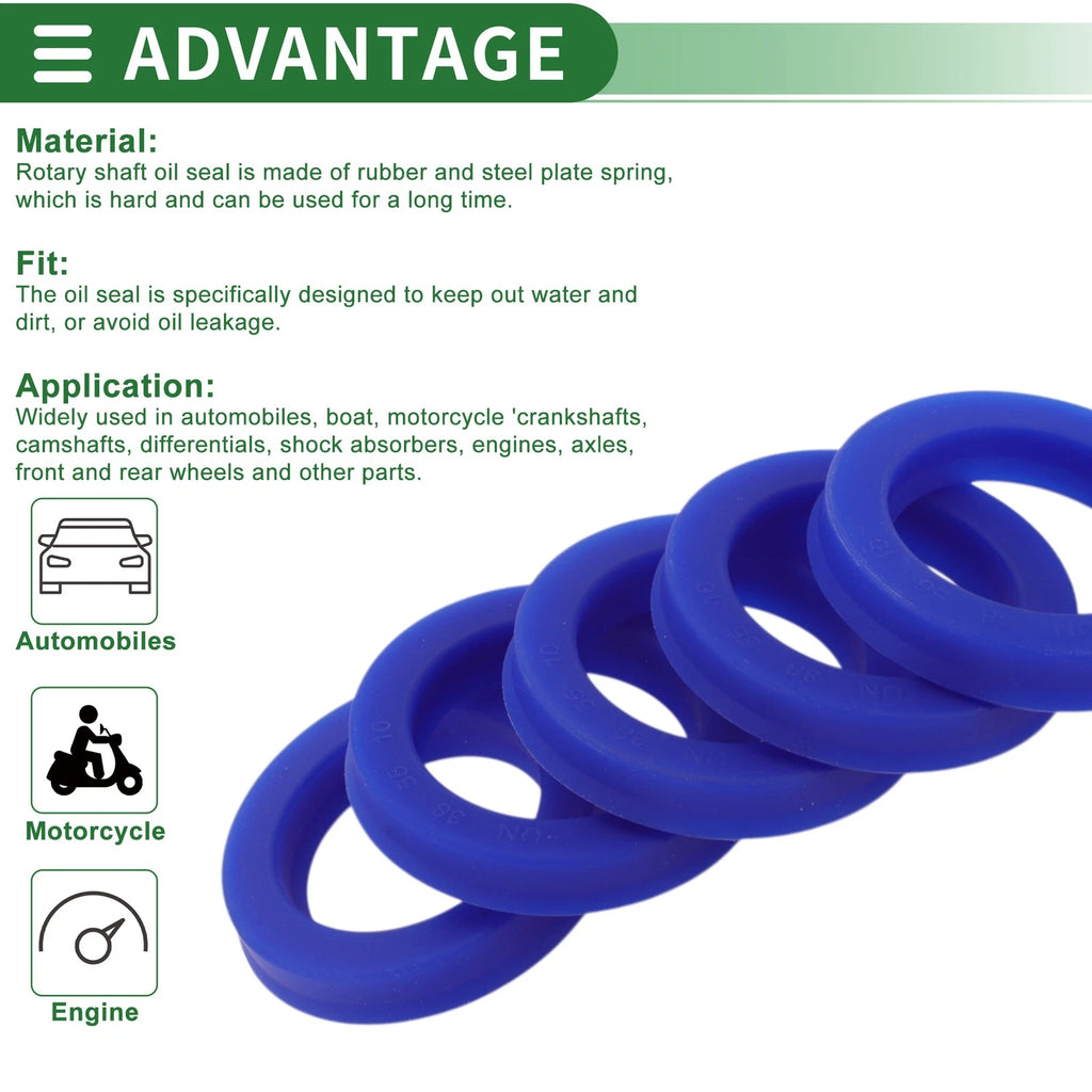 Set of 5 Oil Seal Rotary Shaft Seal 38x55x10mm for Various Models
