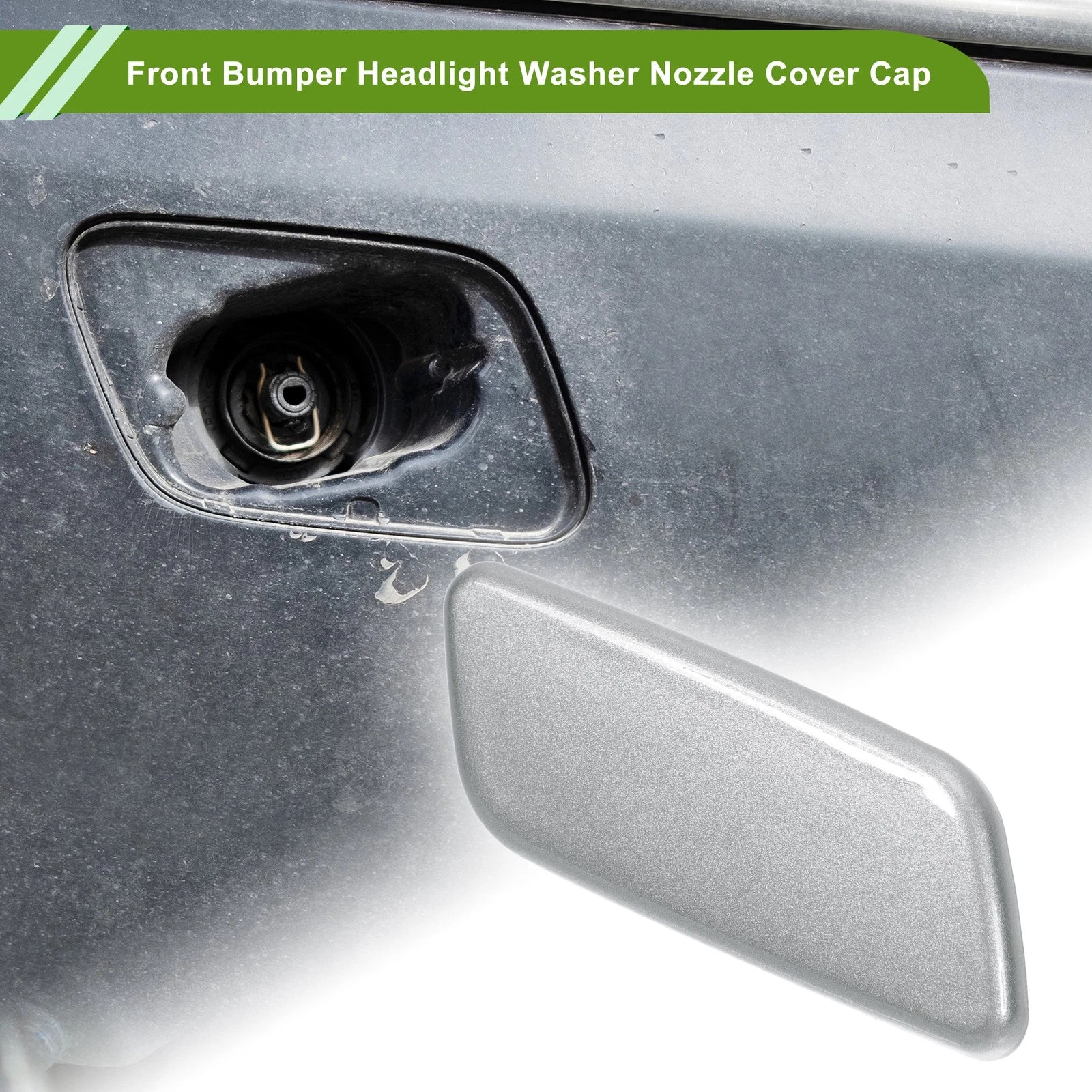 Front Right Washer Nozzle Cover for Toyota Prado (2012–2015) 8504460180 Silver Tone
