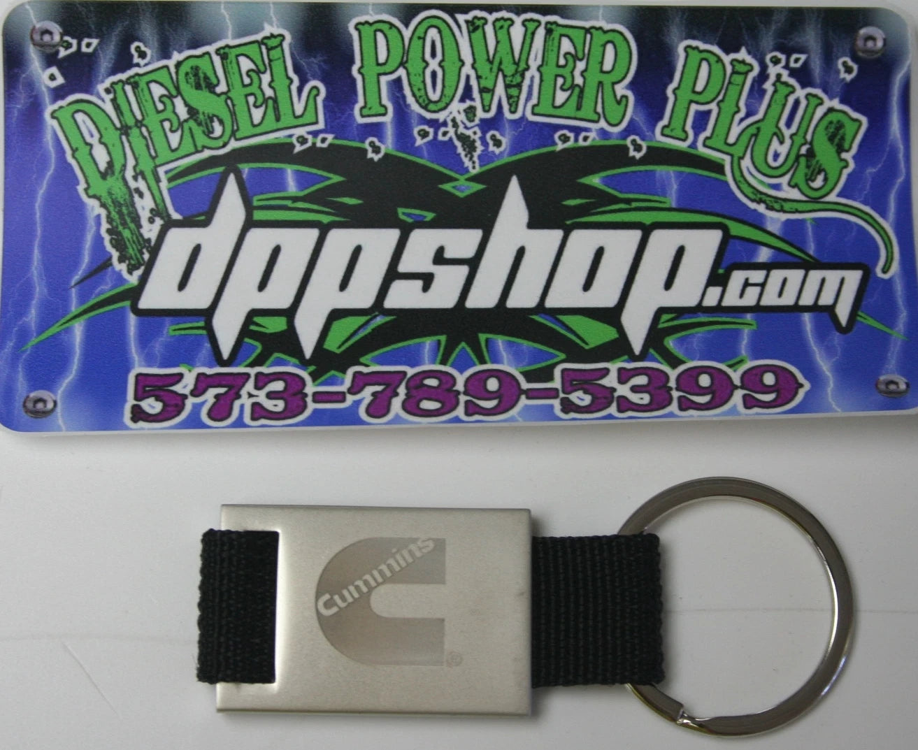 Cummins Keychain for Truck (Black Metal Diesel Gear)