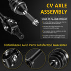 2Pcs Front CV Axle Shaft for Polaris Sportsman 400 600 700