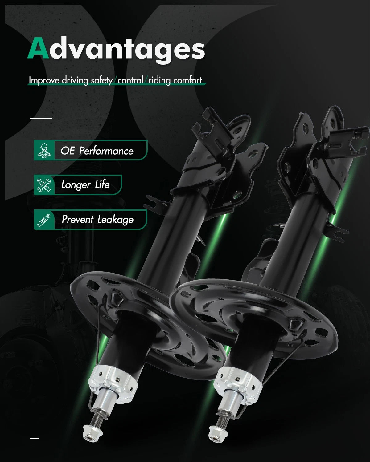 Front Pair Struts Shocks Assembly Kit for INFINITI QX60 (2014–2020) JX35 (2013)