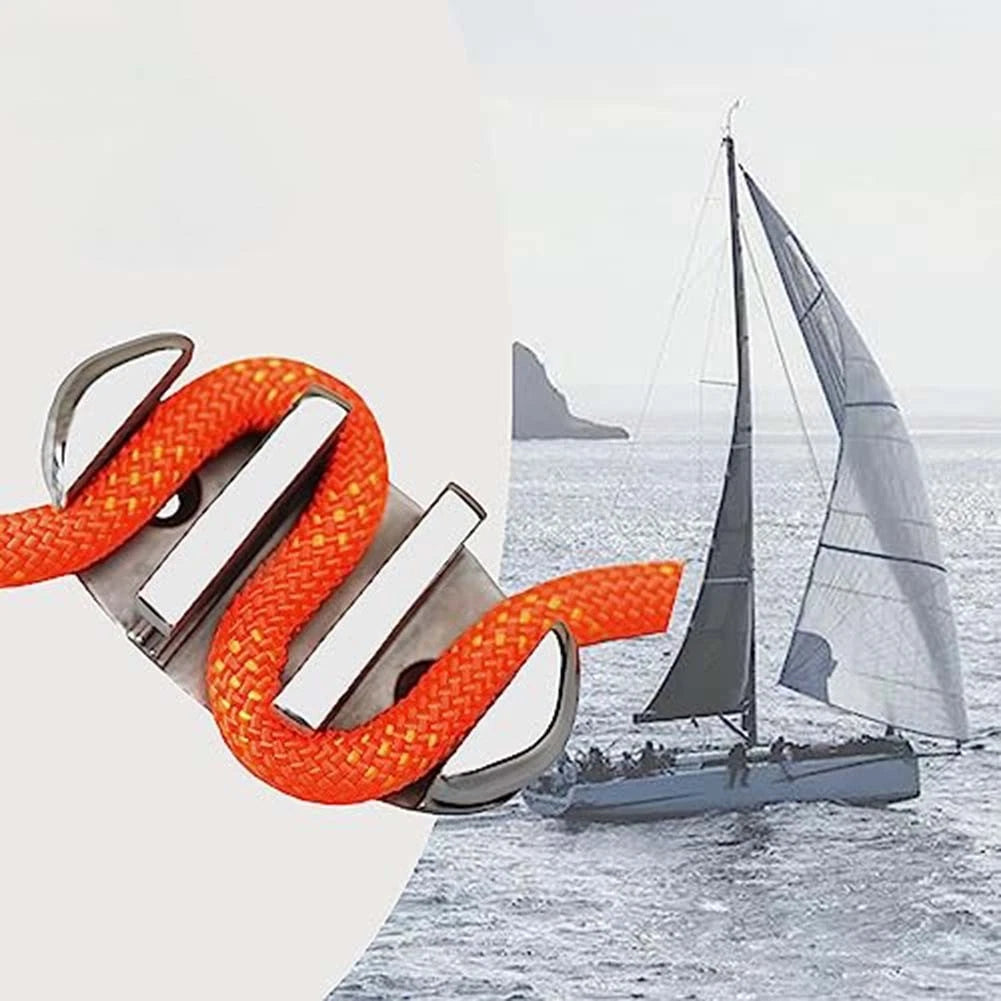 316 Stainless Steel Marine ZigZag Cleat for Kayak Canoe (Compact Size)
