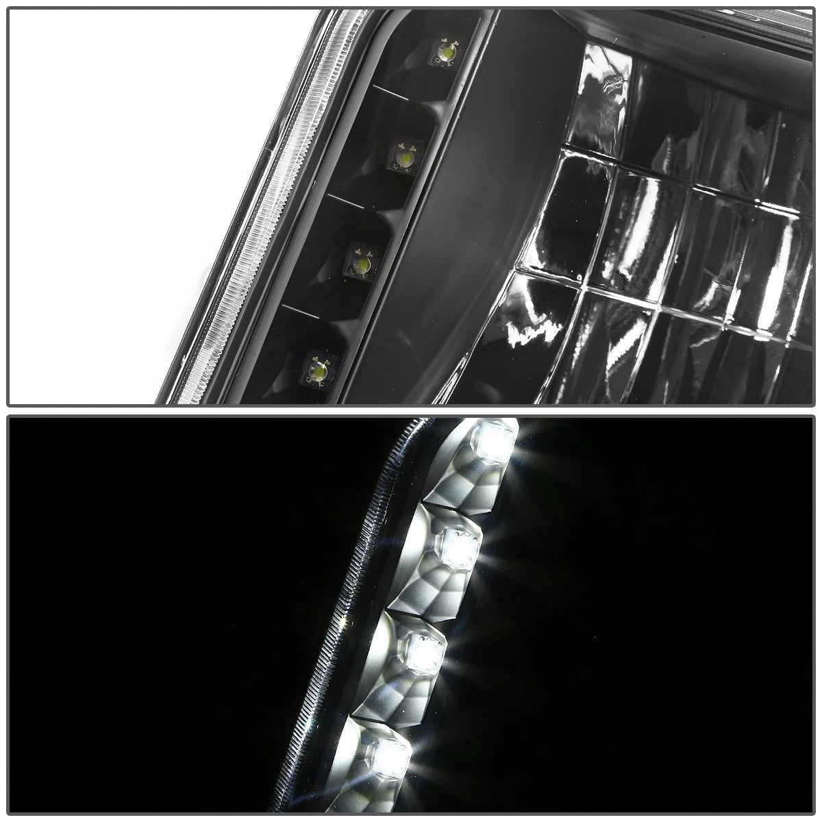 LED DRL Bumper Headlights for Ford F150/F250/F350 (1992–1996)