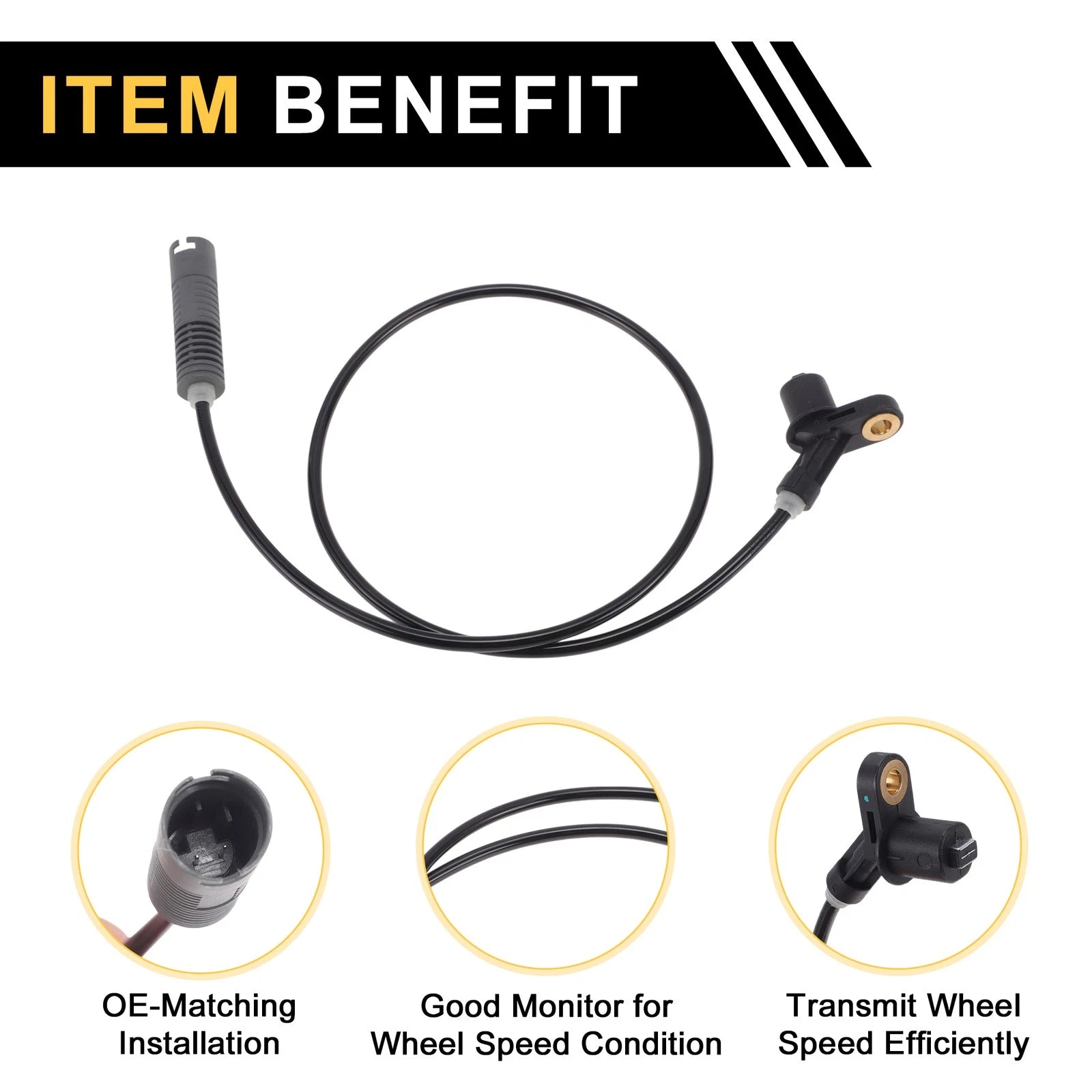 ABS Wheel Speed Sensor No. 34521182067 for BMW E36 (1990–1999) 1Pc Left/Right