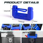 2X Blue Anti-Scratch Car Seat Belt Buckle Clip Protector for Universal (Universal)