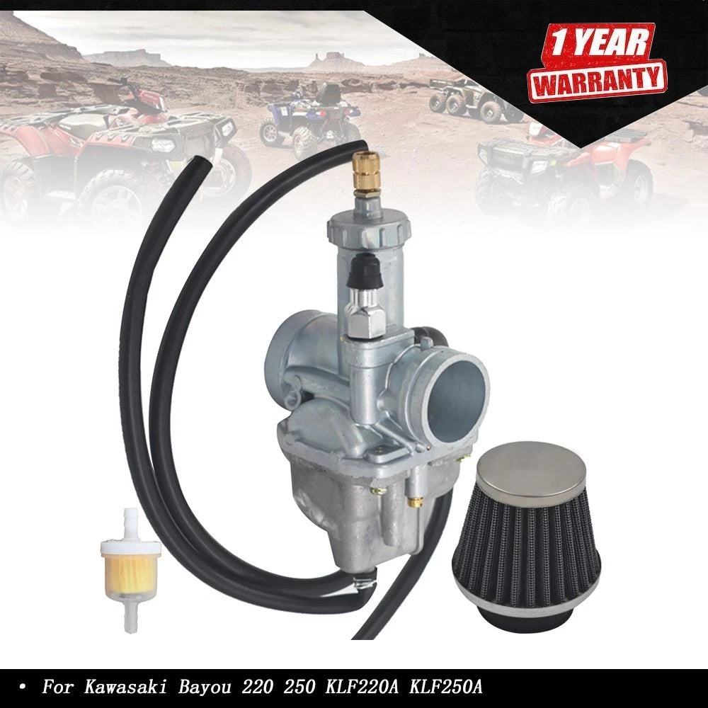 Carburetor and Air Filter for Kawasaki Bayou 220 250 (1990–2004)