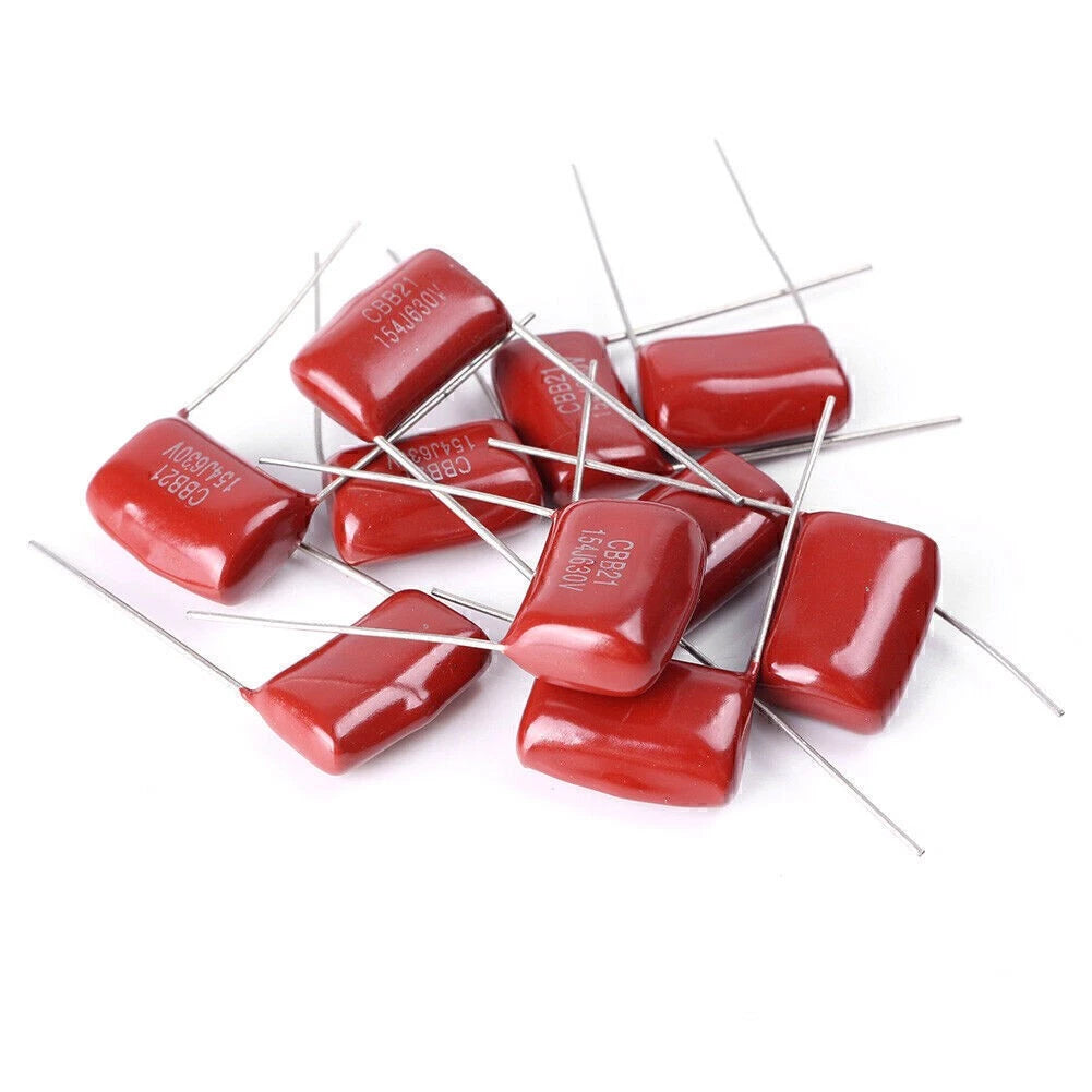 Set of 200 CBB Metal Film Capacitors 0.001uF-2.2uF Assortment Kit