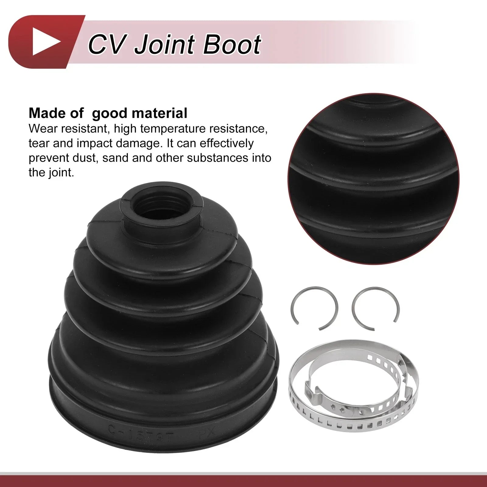 Inner CV Joint Boot Kit with Clamps for BMW X1 (2016-2023)