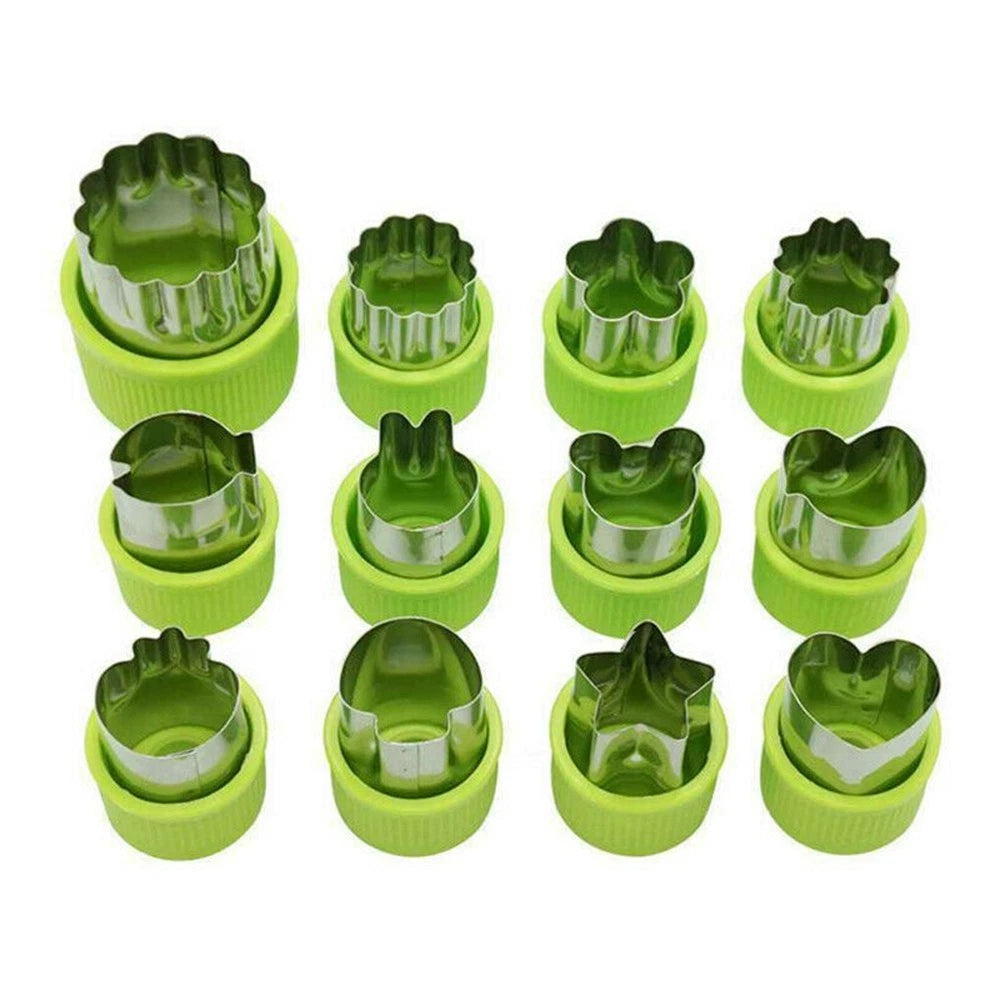 Set of 12 Stainless Steel Cookie Cutters for Food DIY Tool