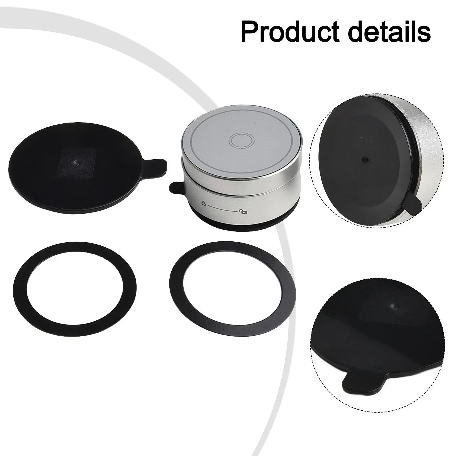 Collapsible Rotary Lift Stand for Smartphones with Powerful Vacuum Suction