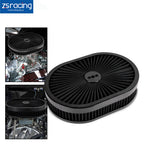 12" Oval Air Cleaner for SBC BBC Chevy (Carburetor 5-1/8" Neck)