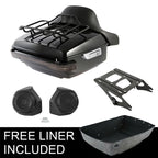 Trunk Backrest Tail Light Speakers Mount Rack for Harley Touring (2014–2026)