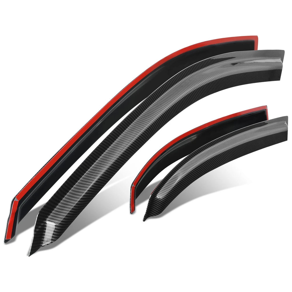 Set of 4 Window Visors for Chevrolet Equinox (2010–2017) - Glossy Black 3M Adhesive