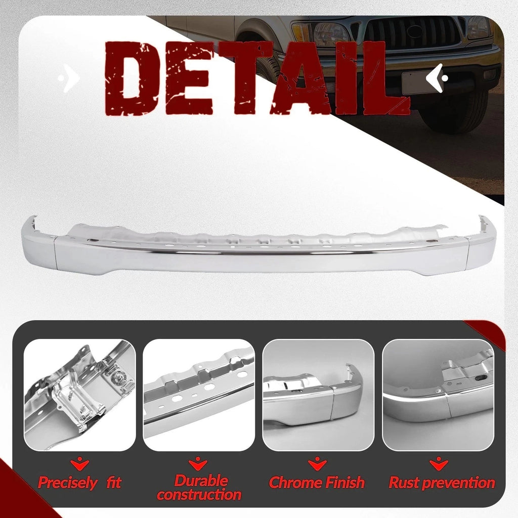 Chrome Front Bumper Face Bar for Toyota Tacoma (2001–2004)