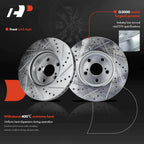 Front Drilled Brake Rotors and Ceramic Pads for Toyota Corolla (2009–2019)