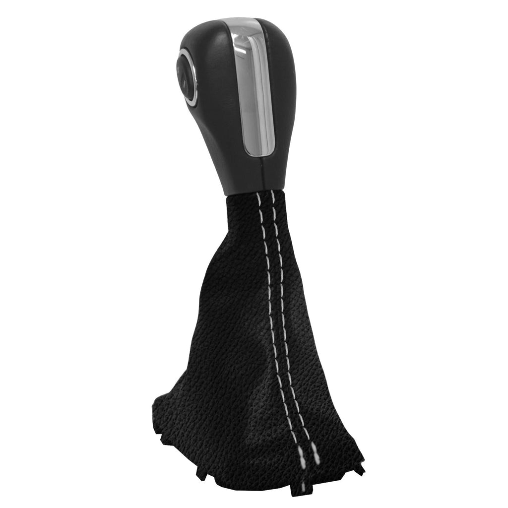 Automatic Shift Boot for Ford Explorer (2011–2019) White Stitch PVC Leather