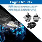 3 Pcs Engine Motor Mount for BMW 520i (2014 - 2016)