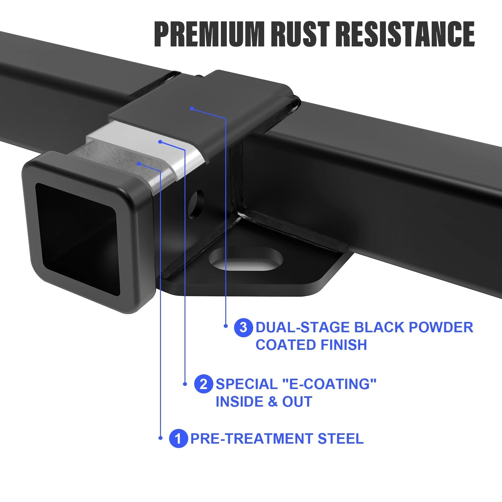 Towing Hitch Receiver Class 3 for Ford Ranger (1983-2011)