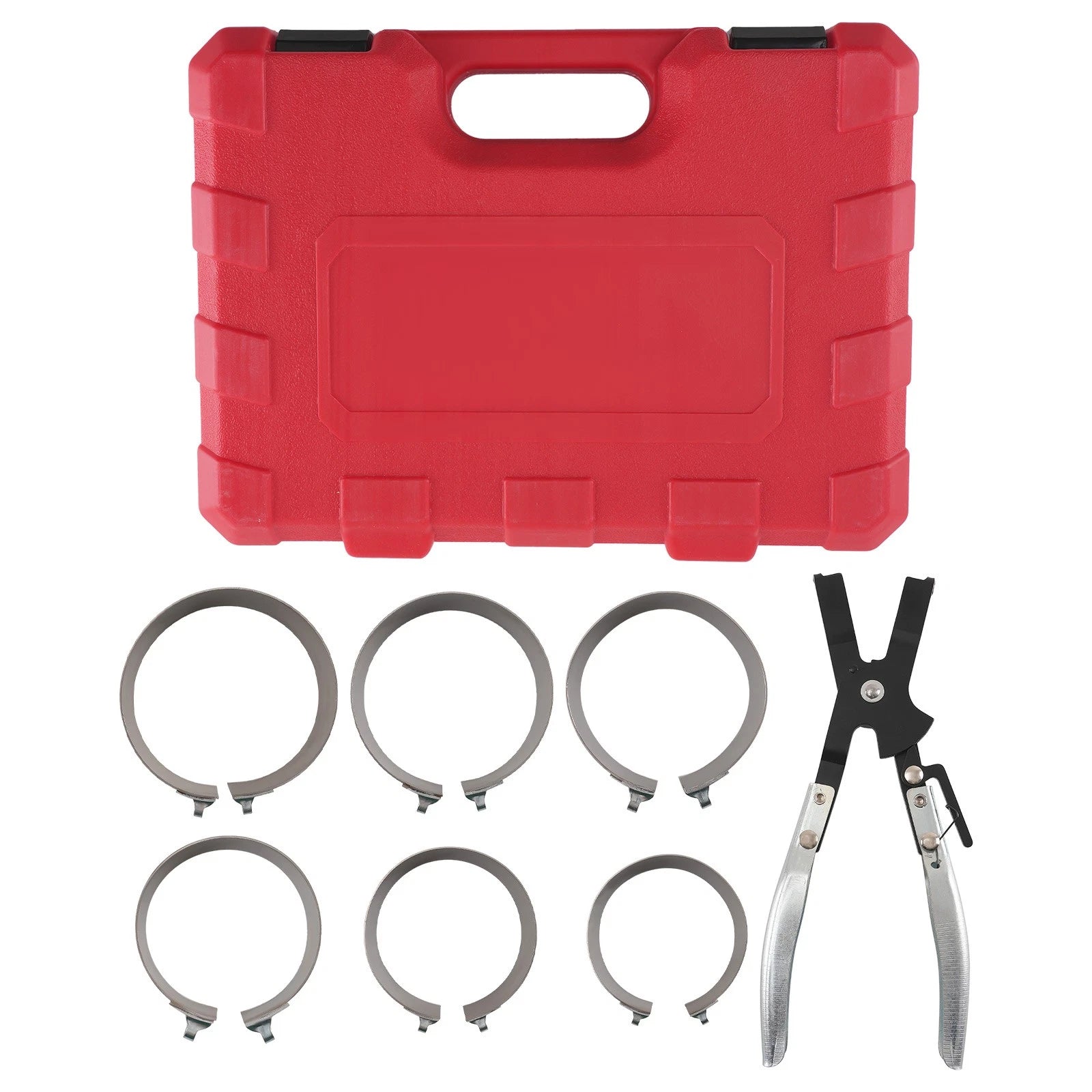 7-Piece Piston Ring Compressor Set for Car Engine Service (73-111mm)
