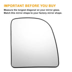 Right Side Heated White Mirror Glass for Ford E150 E250 E350 E450 
