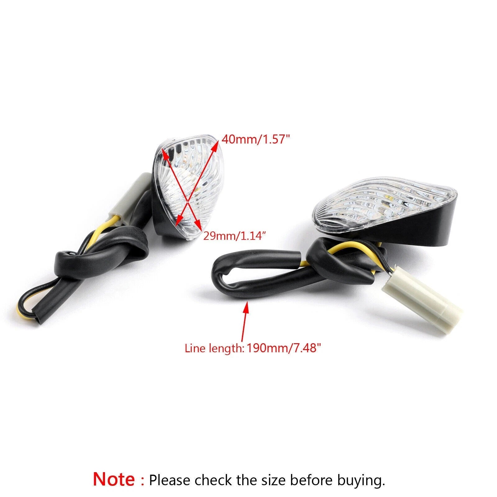 Clear Turn Signals for Yamaha YZF R1 (2002–2008), YZF R6 (2003–2009), YZF R6S (2006–2008)