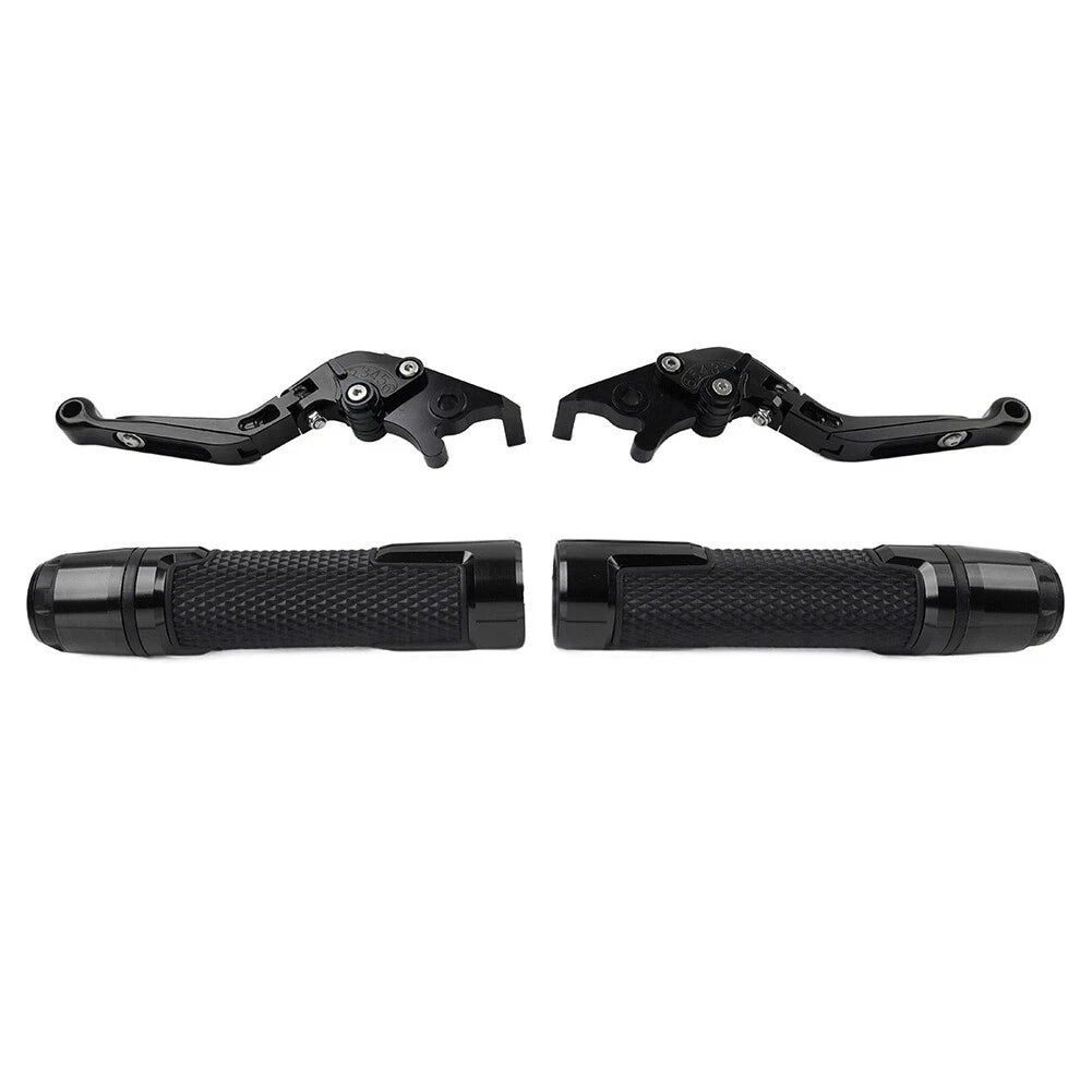 Set of 2 Black Extendable Brake Clutch Levers for Kawasaki ZX14R (2006–2023)