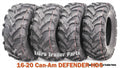 Set of 4 Solid Mud Tires 25X8X12 & 25X10X12 for Can-Am Defender HD5 (2016–2020)