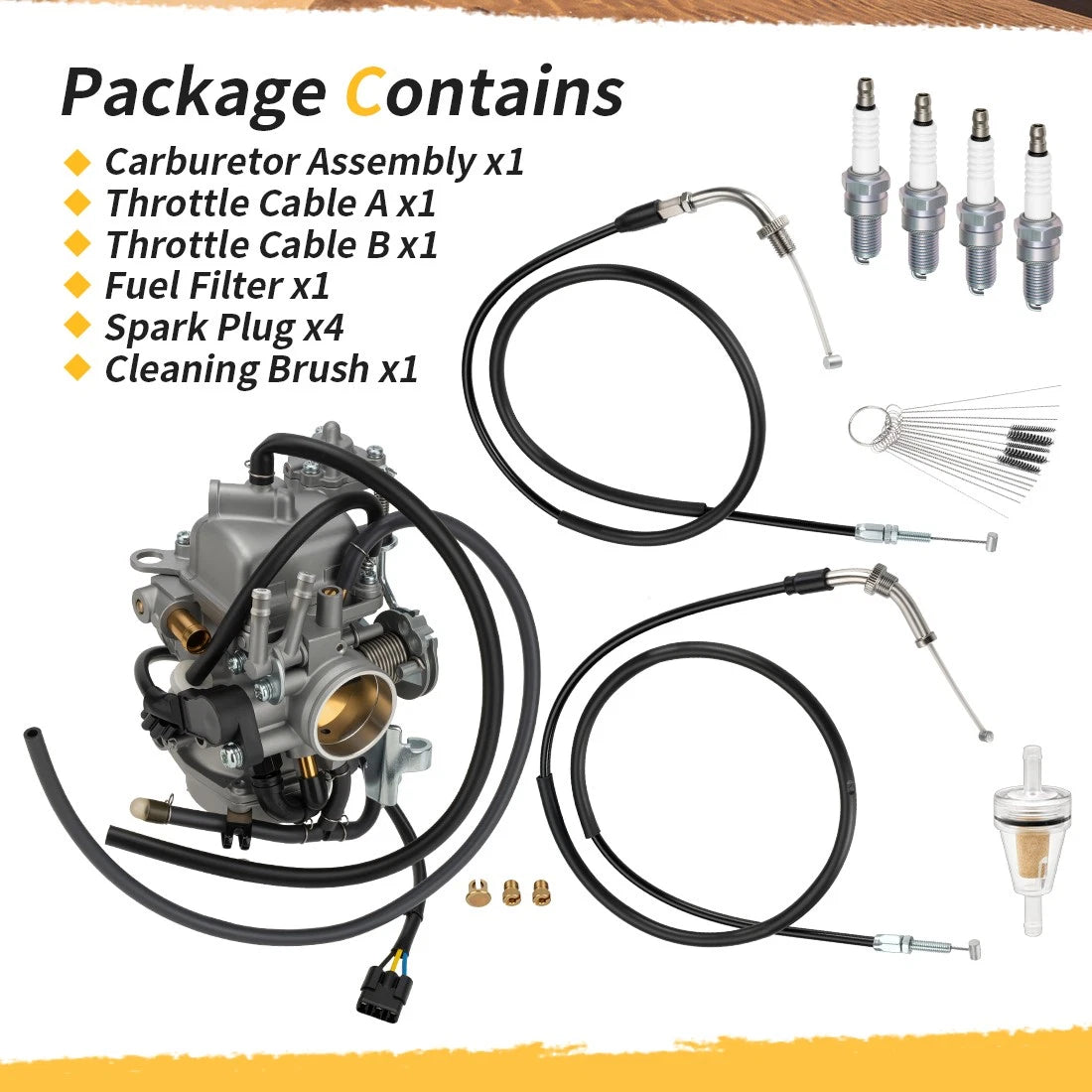Carburetor for Honda Shadow Aero 750 VT750C (2004–2009) 16100-MEG-033 w/ Cable Set