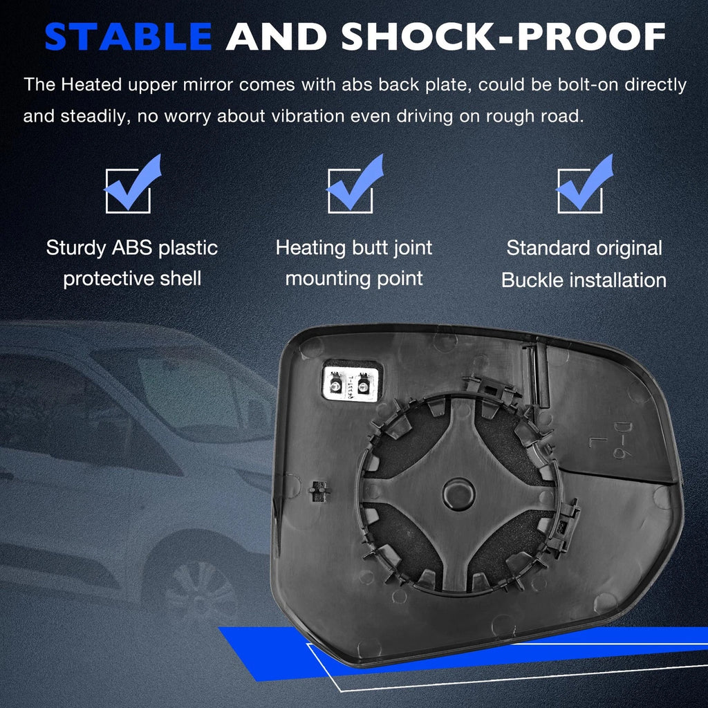 Driver Left Side Heated Mirror Glass for Ford Transit Connect (2014-2023)