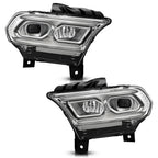 Set of 2 Chrome Full LED Headlights for Dodge Durango (2021–2025)