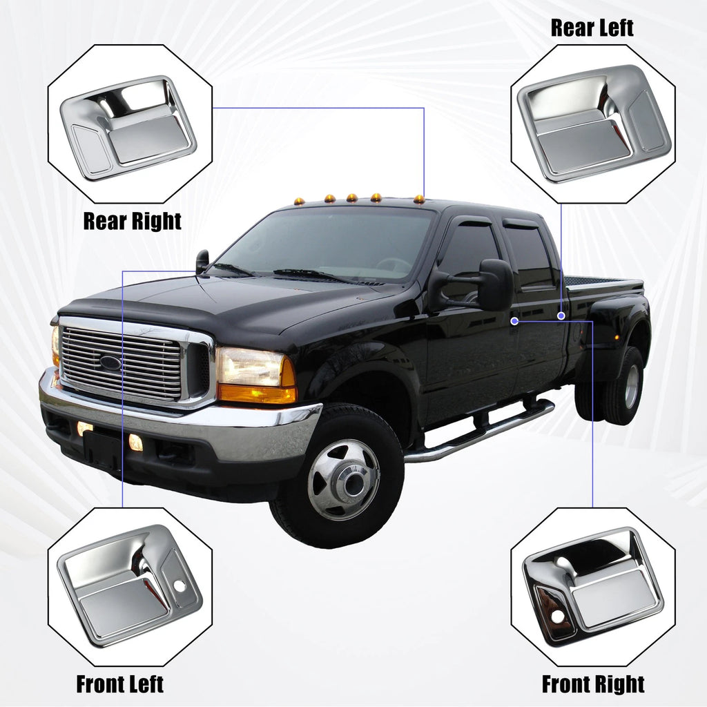 Exterior Door Handle Covers for Ford F250 F350 F450 F550 Super Duty (2008–2016)