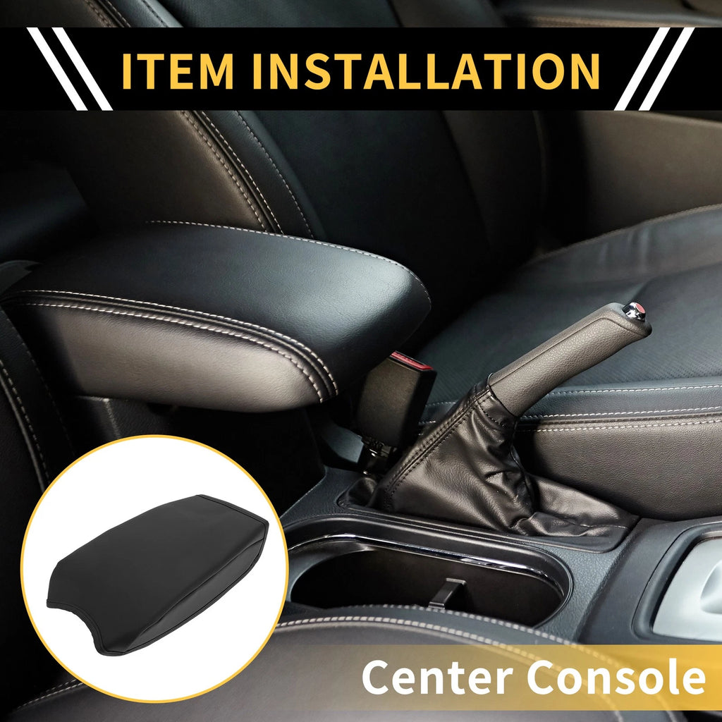 Console Lid Armrest Cover for Toyota Tacoma (Microfiber Leather, Beige)